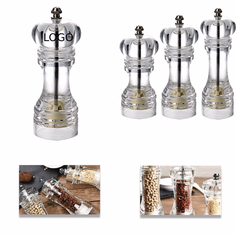 Food Grade Acrylic Pepper Grinder Bottle for Kitchen