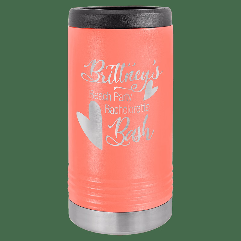Coral Laser Engraved Polar Camel Slim Beverage Holder