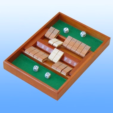 9" SHUT THE BOX DICE GAME