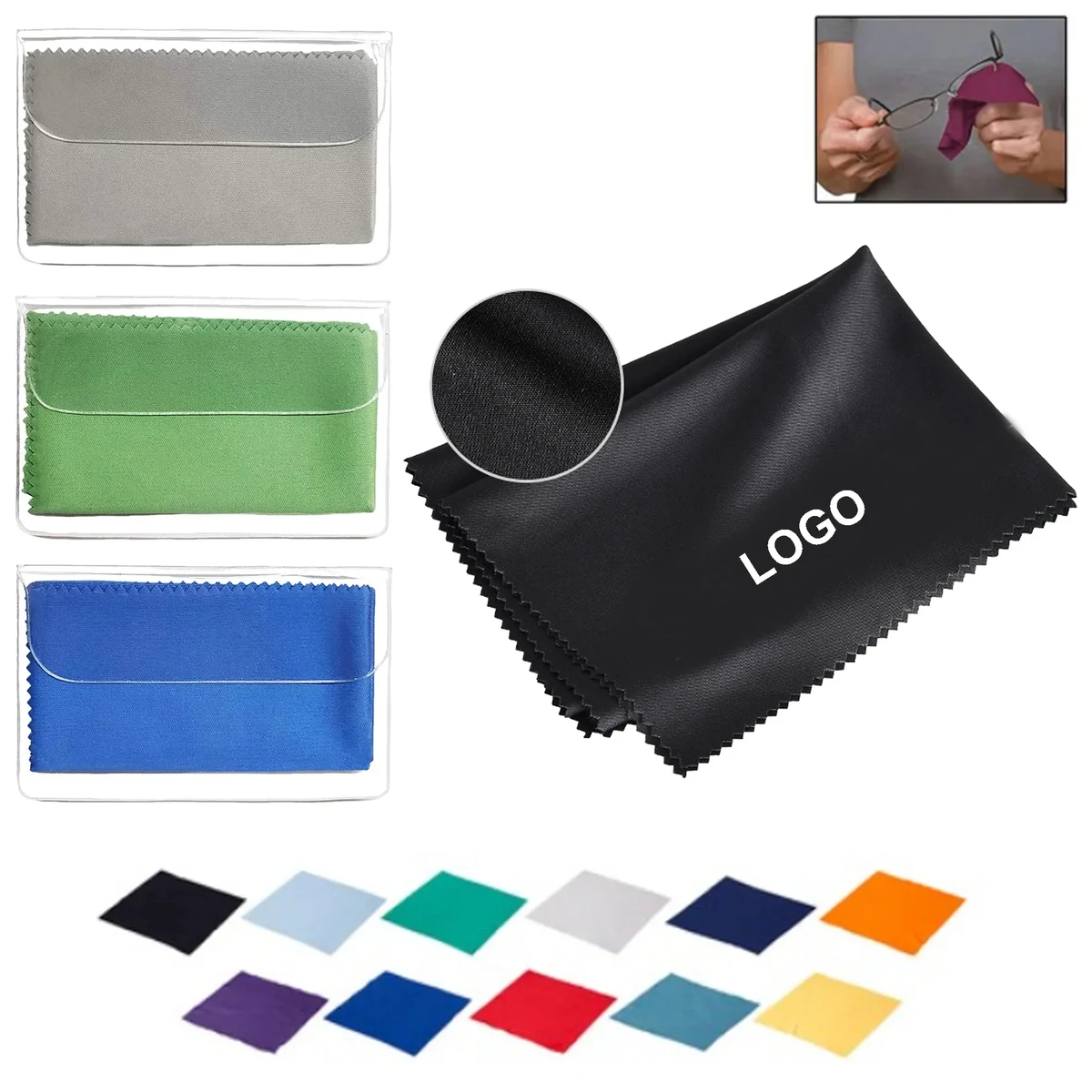 MOQ 100PCS Rush Service Microfiber Cleaning Cloth In Pouch 1