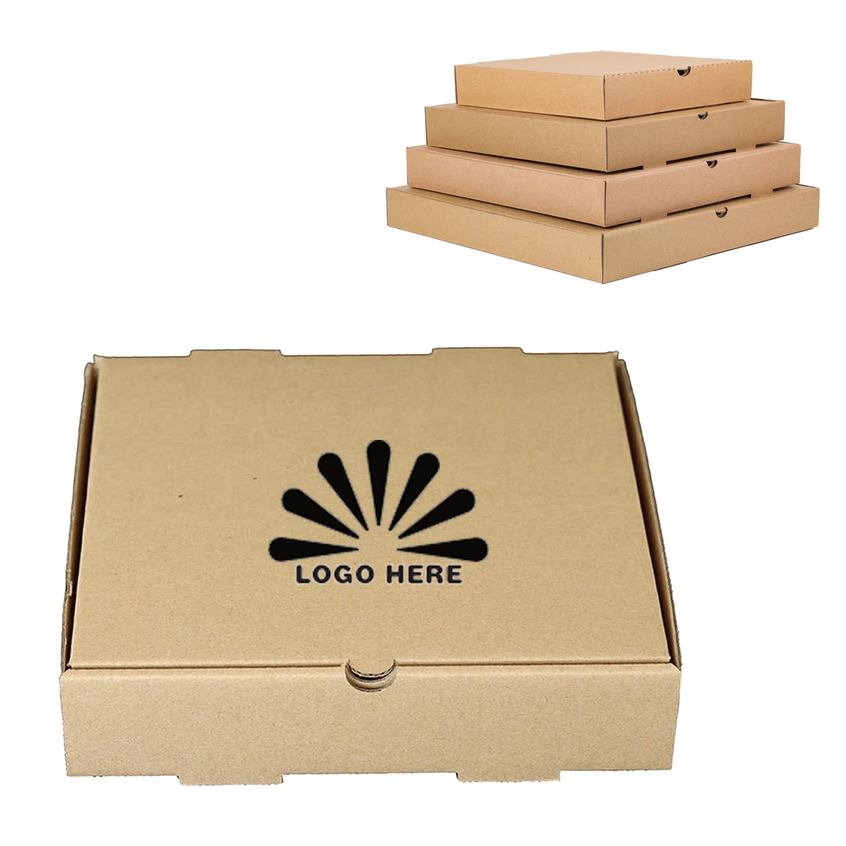 Custom 9-Inch Pizza Boxes (Customizable Sizes 6"-18") 1