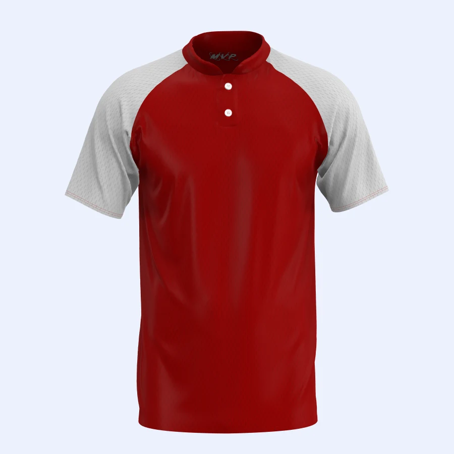 Raglan Sleeve henley, custom athletic wear with logo imprint 1