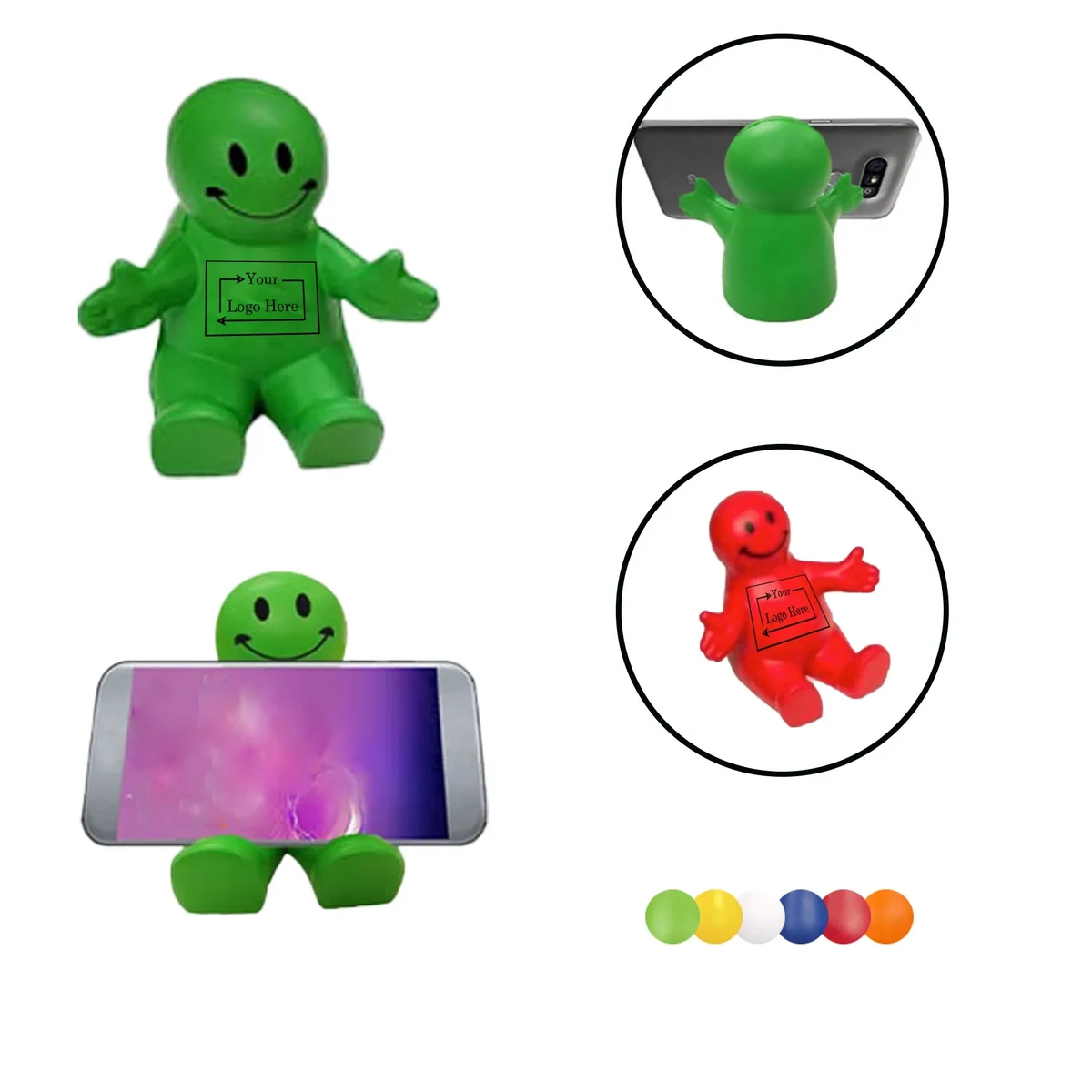Sublimation/Thermal PU Smiling Little Man Stress Reliever 1