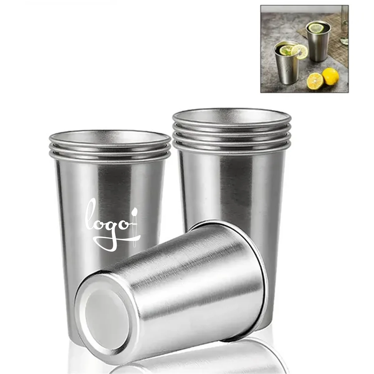 12oz Aluminum Stainless Steel Cup 1