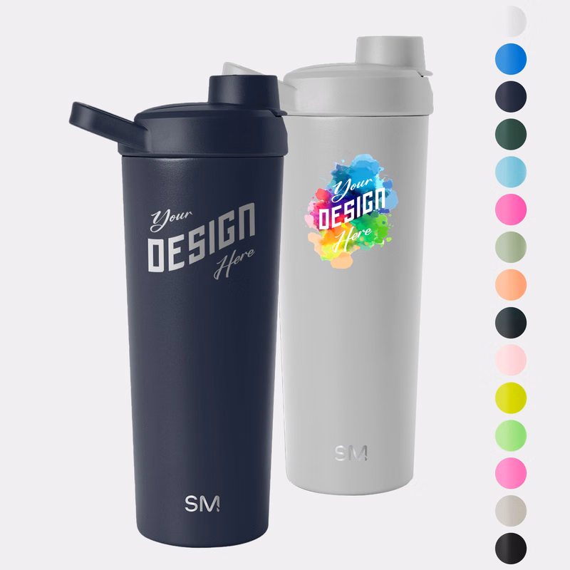 24 oz Simple Modern® Stainless Steel Double-Walled Insulated Rally Protein Shaker Bottle