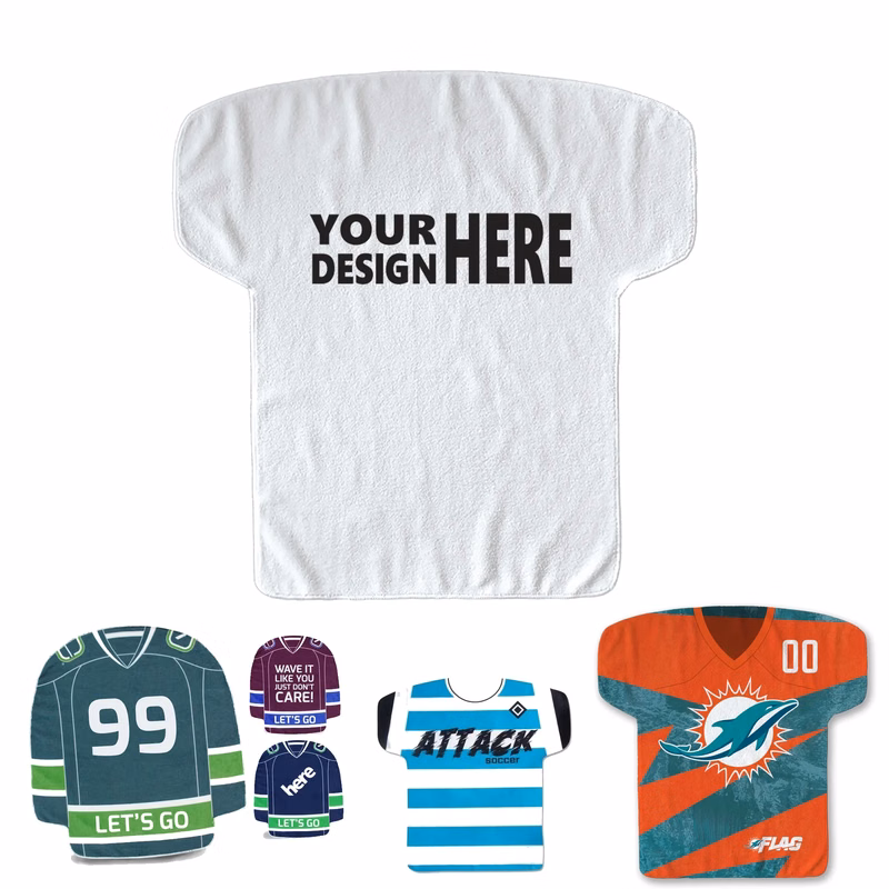 Customizable Jersey-Shaped Rally Towel