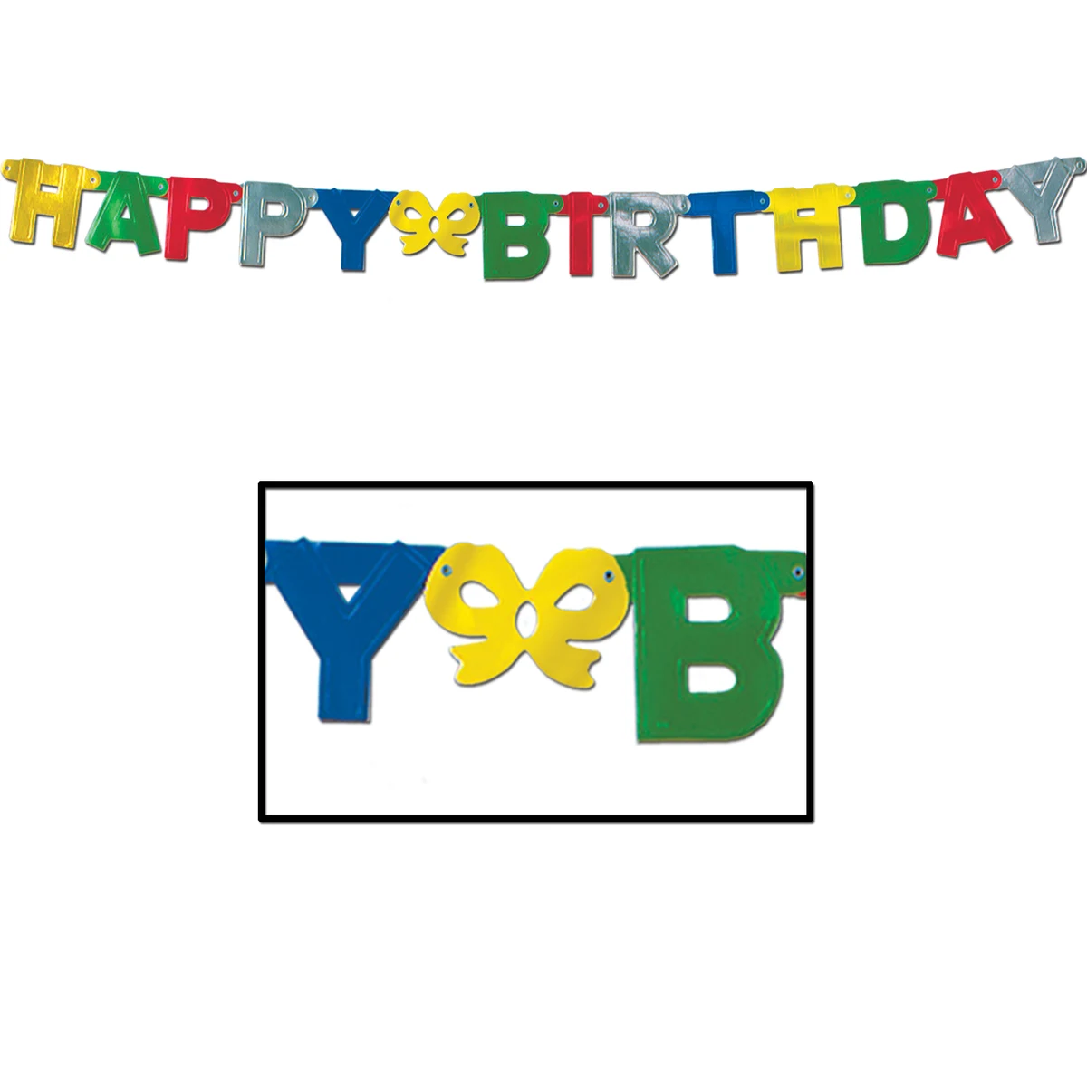 Foil Happy Birthday Streamer 1