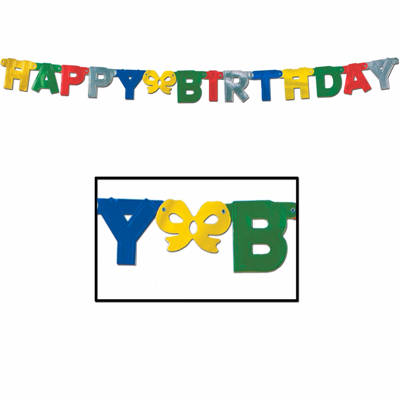 Foil Happy Birthday Streamer