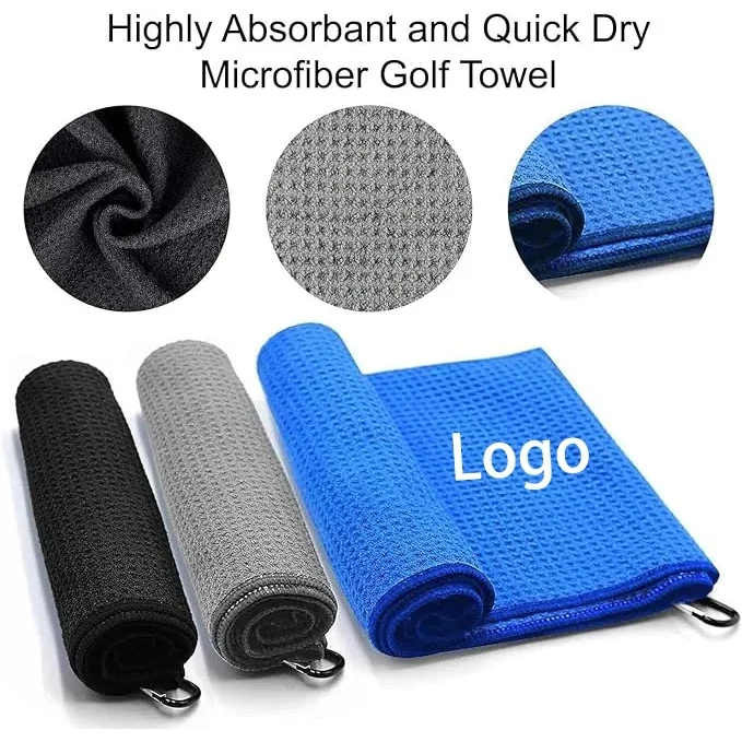 Waffle Pattern Golf Towel 1