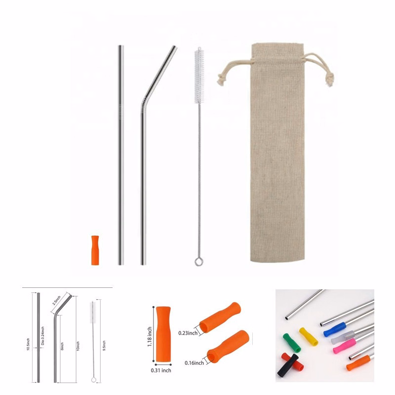4 in 1 SS Straw Set with Brush