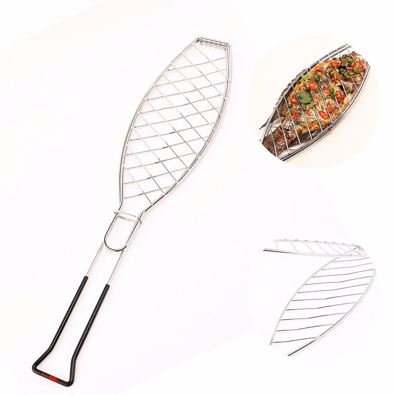 Iron Outdoor Grilled Fish Clip