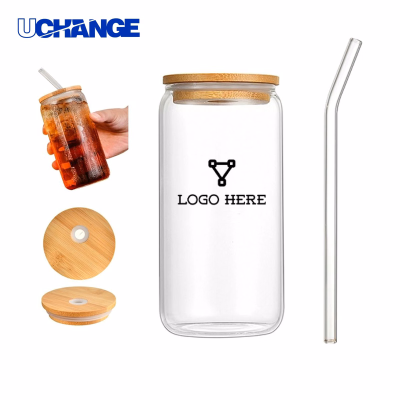 Clear Iced Coffee Glass Container (16Oz)