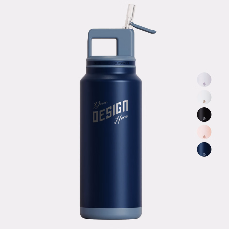 40 oz. GROSCHE® ALPINE Flip 'N Sip Insulated Water Bottle With Straw