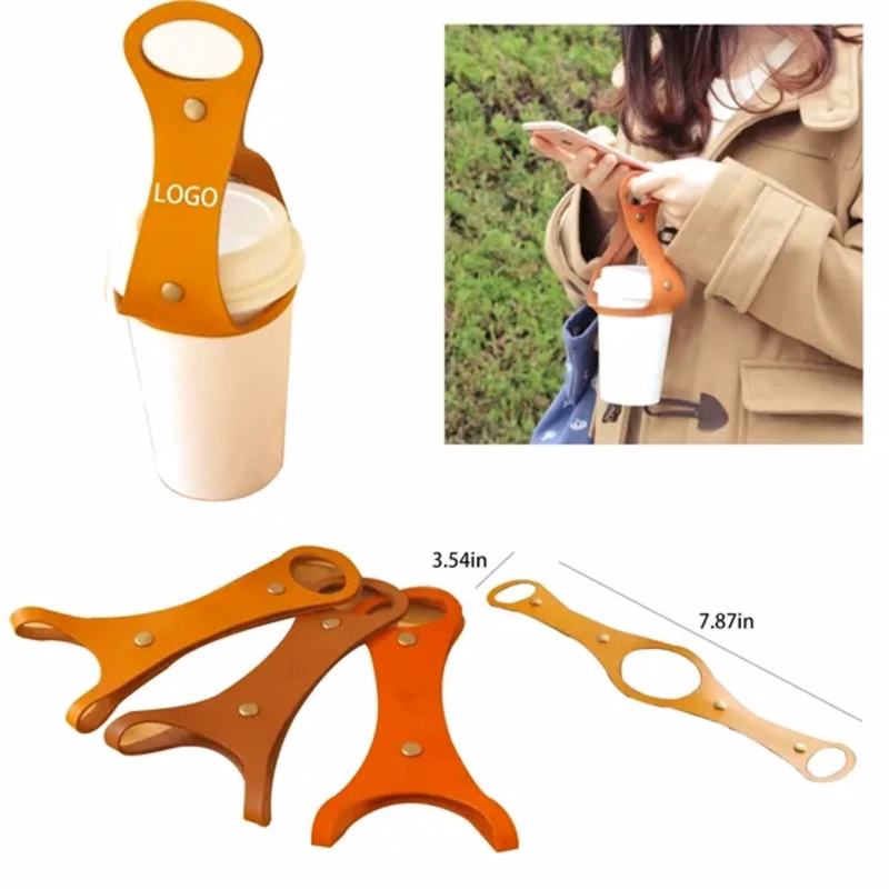 Simple leather cup holder
