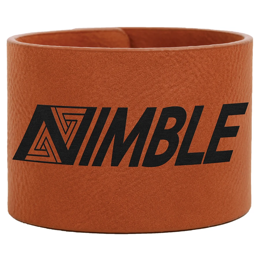 9 1/2" x 2" Rawhide Leatherette Cuff Bracelet 1
