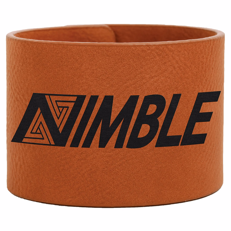 9 1/2" x 2" Rawhide Leatherette Cuff Bracelet
