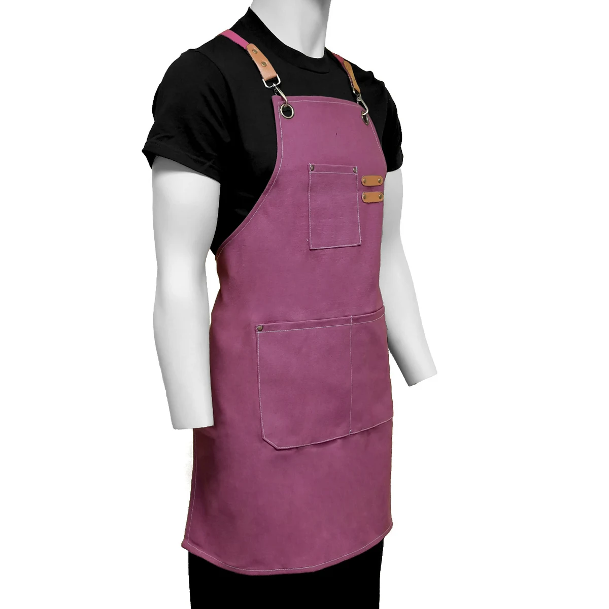 26 in. x 30 in. Cotton Cross Back Apron with Pockets (BLANK) 1