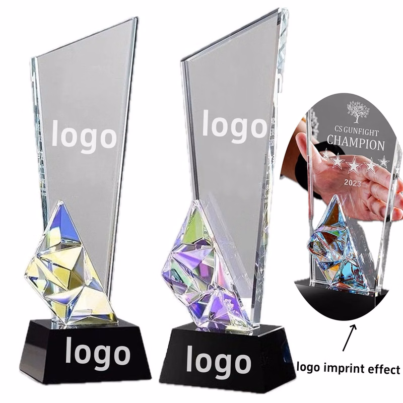 Customized Crystal Trophy Awards Glass Souvenir Gifts