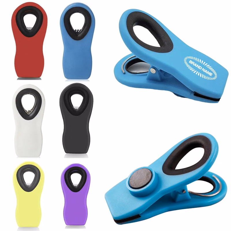 Promotional Refrigerator Snack Chip Bag Magnetic Clips