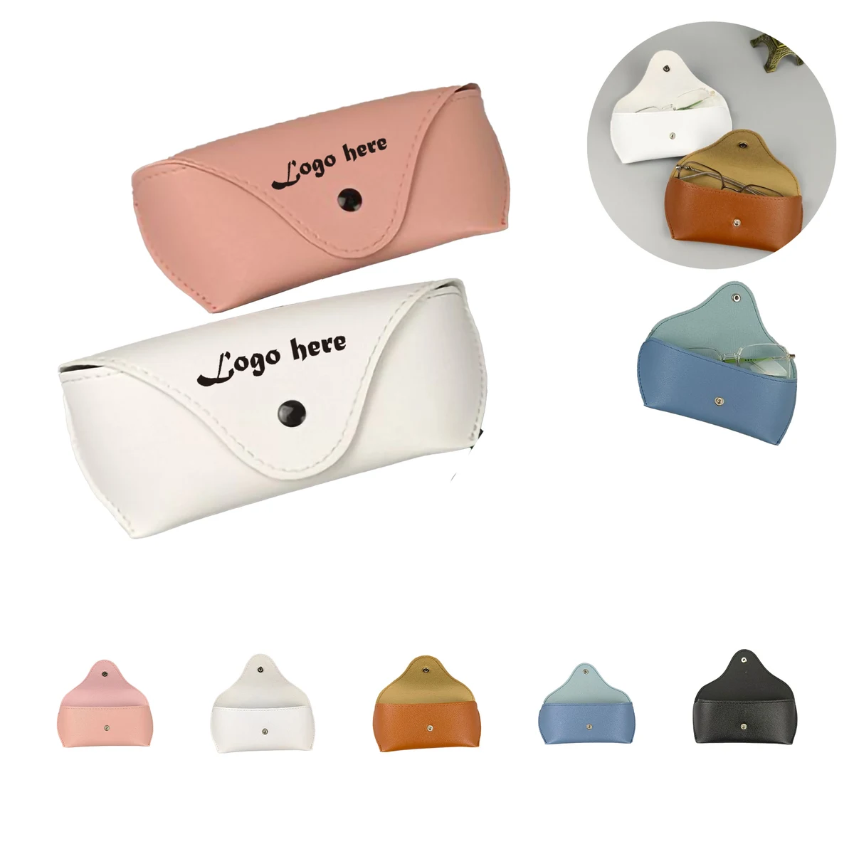 PU Leather Portable Durable Soft Slim Glasses Case 1