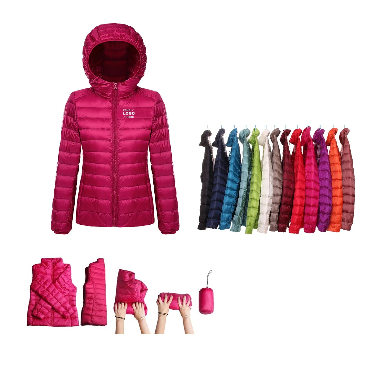 Packable Women Hooded Puffer Jacket 1