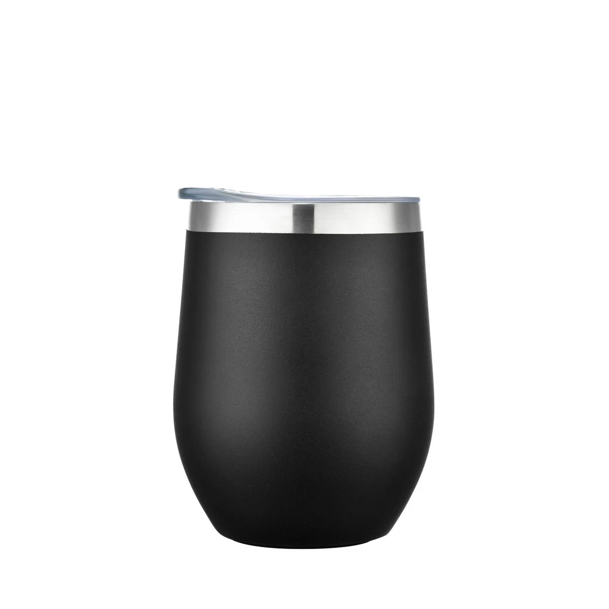 Endura 12 oz Black Double Wall SS Vacuum Wine Cup 1