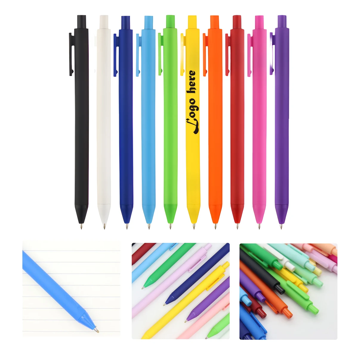 MOQ50 Customizable Macaron Color Click Ballpoint Pen 1
