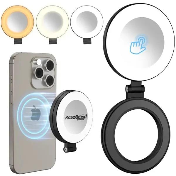 Custom Magnetic Touch LED Ring Light for Phones — Selfie & Content Creator Promo Tech 1