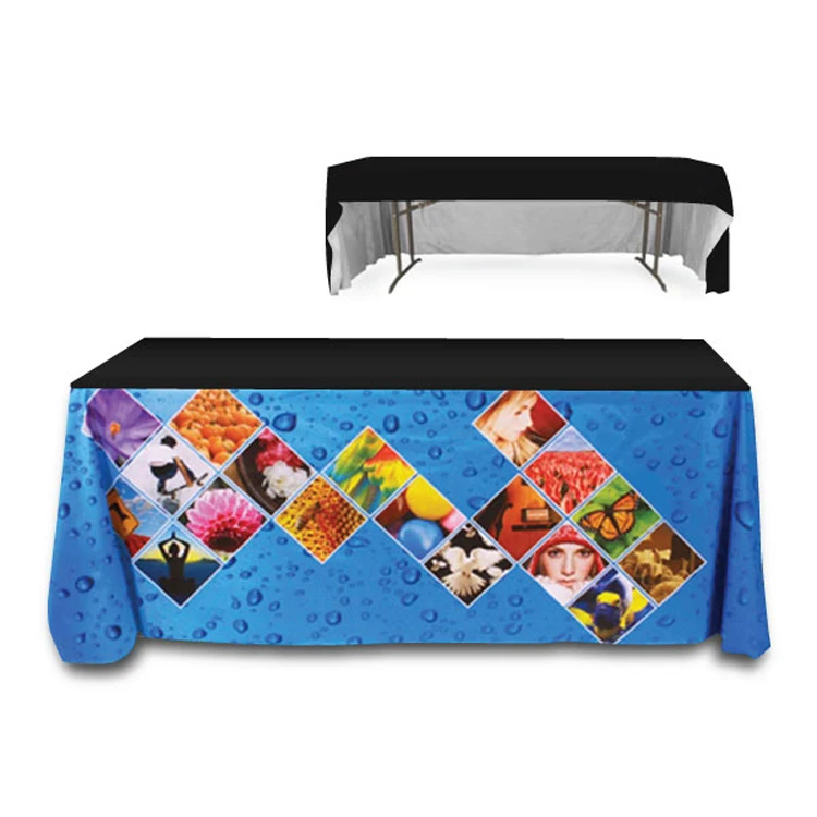 6 ft. 3 Sided PolyKnit™ Table Cover (Dye Sub Front Panel) 1