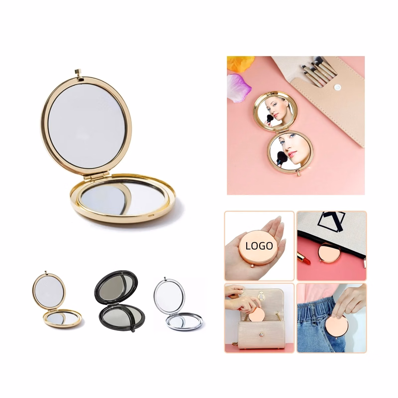 Round Double-Sided Pocket Mirror