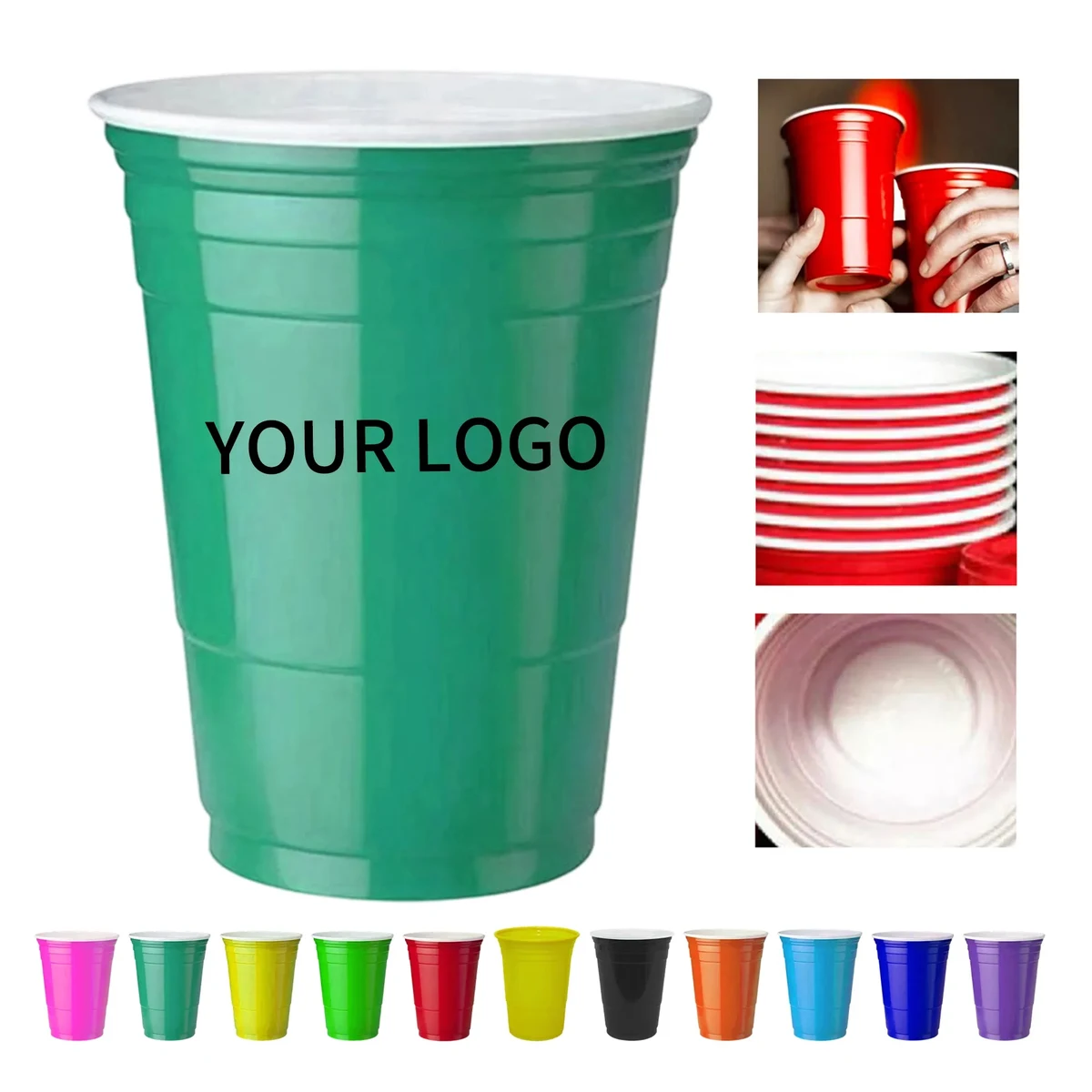 16oz Plastic Party Cups Compact Practical for Celebrations 1