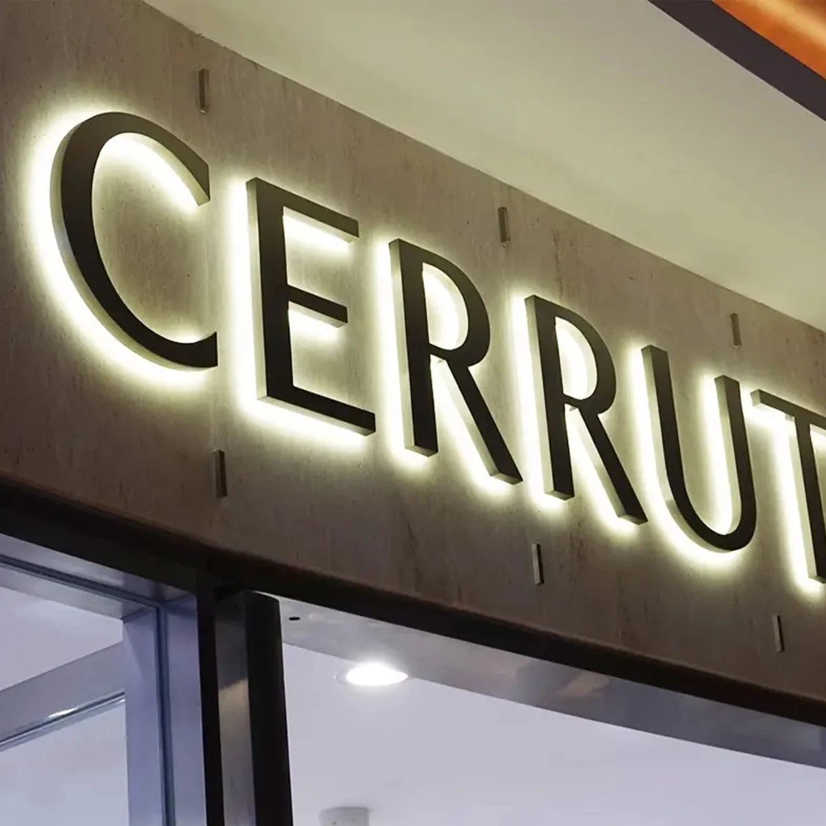 Outdoor Stainless Steel Backlit LED Word Sign 1