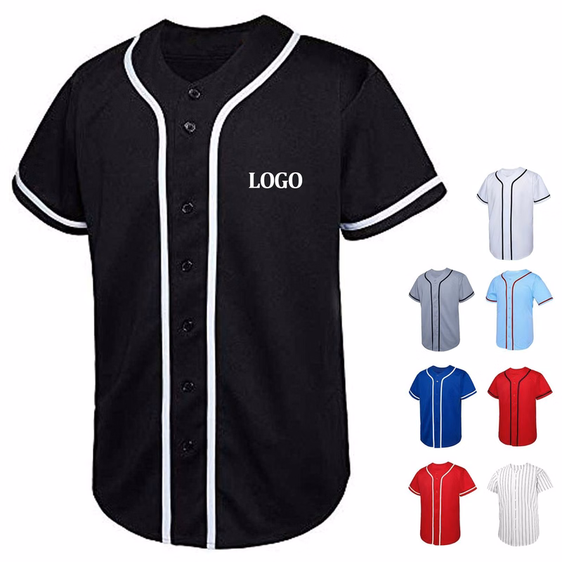 Mens Baseball Jersey Button Down Shirts