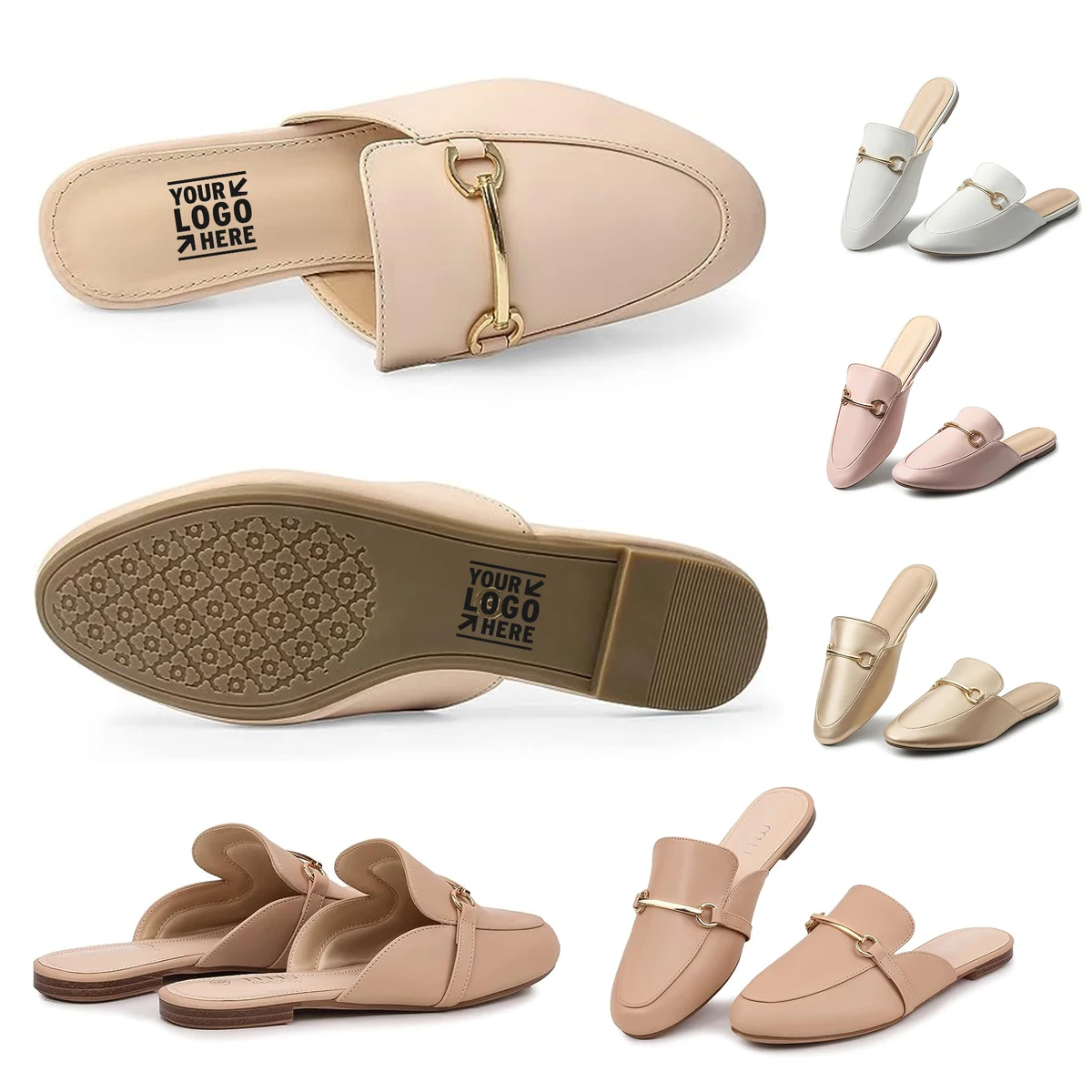 Women Soft Comfortable Elasticity Casual Flats Mules Backless Loafers 1