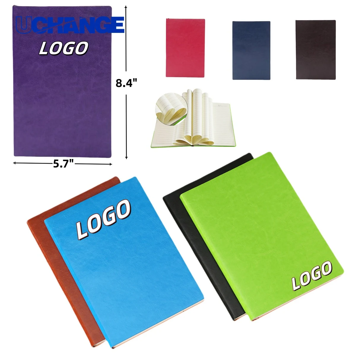 PU Leather A5 Business Notebook Journal 1