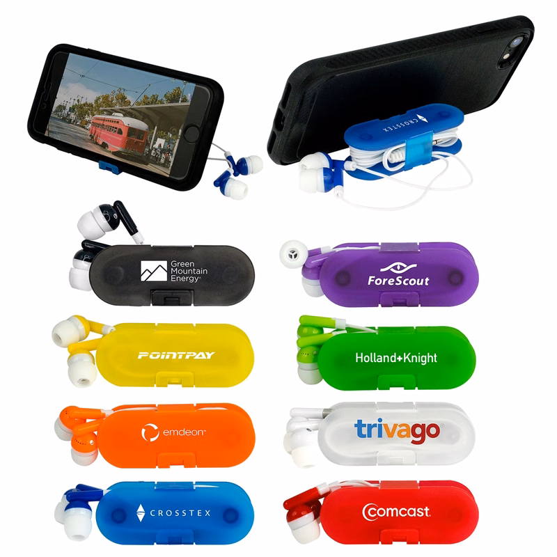 Ear Bud Wrap Phone Stand