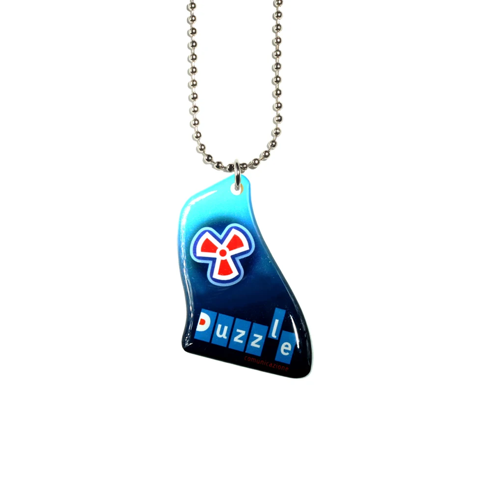 Ball Chain Necklace with Custom Pendant / Charm - Up to 1 Sq.In. 1