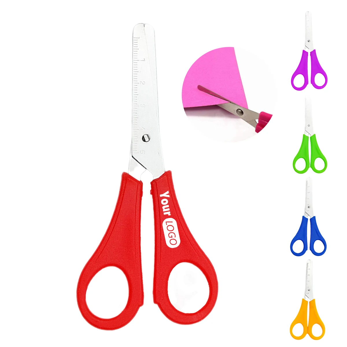 Safety Edge Scissors With Ruler Blade 1