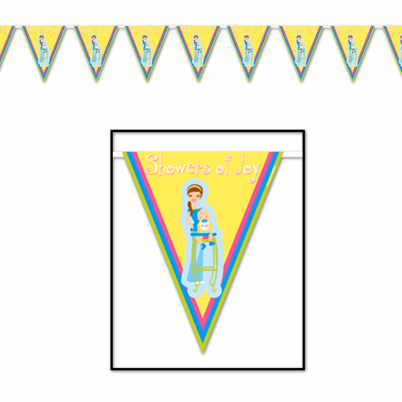 Showers of Joy Pennant Banner