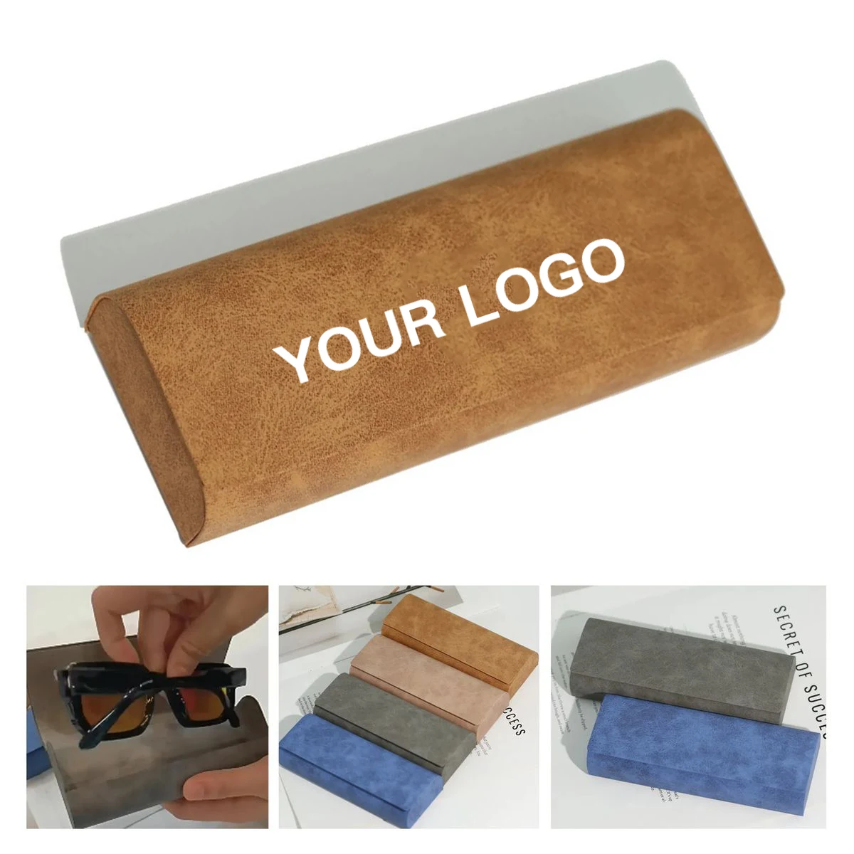 Durable Leather Glasses Case for Travel Use 1