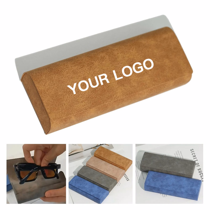 Durable Leather Glasses Case for Travel Use