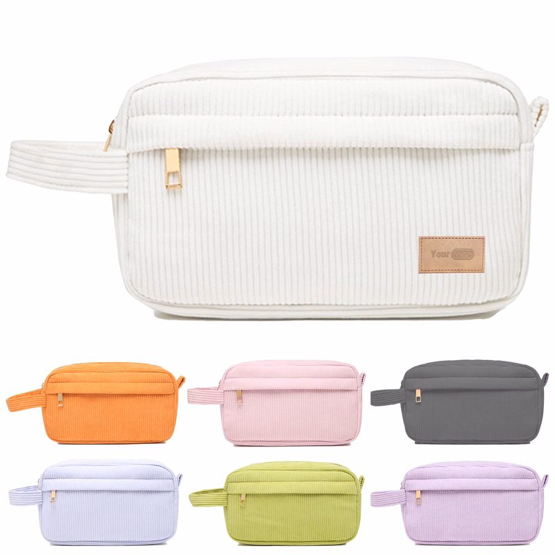 Corduroy Simple Mini Portable Makeup Bag