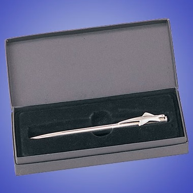 SILVER PLATED BALL PEN STAR IN GIFT BOX