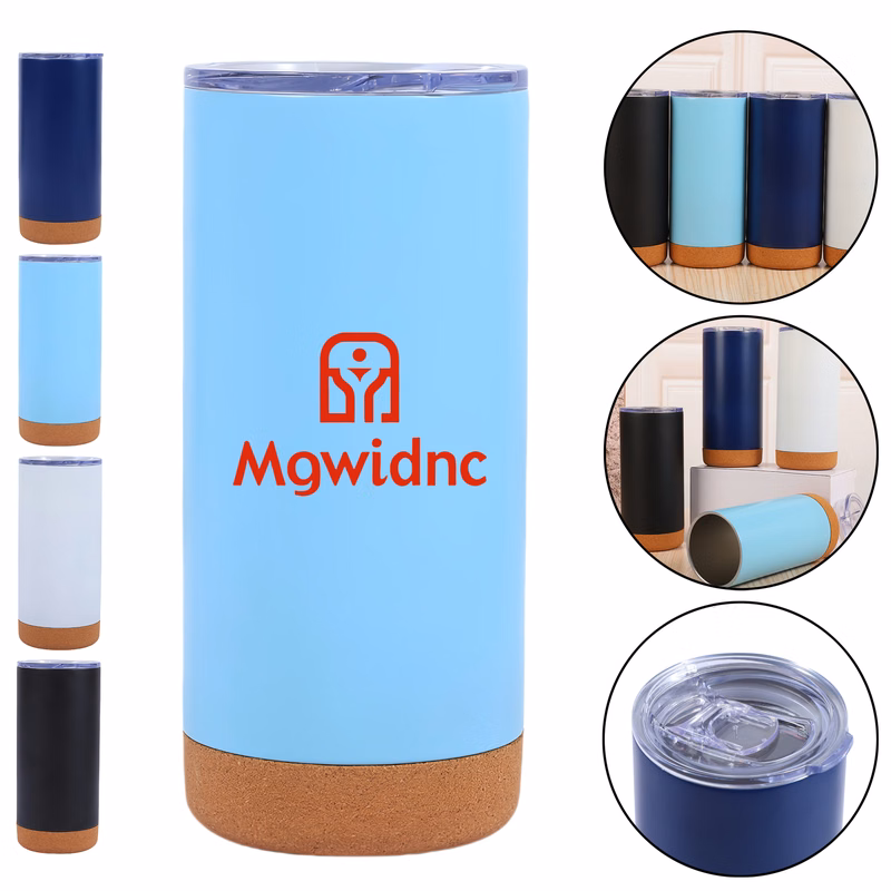Double Wall Vacuum Insulated Stainless Steel Tumbler with Cork Base