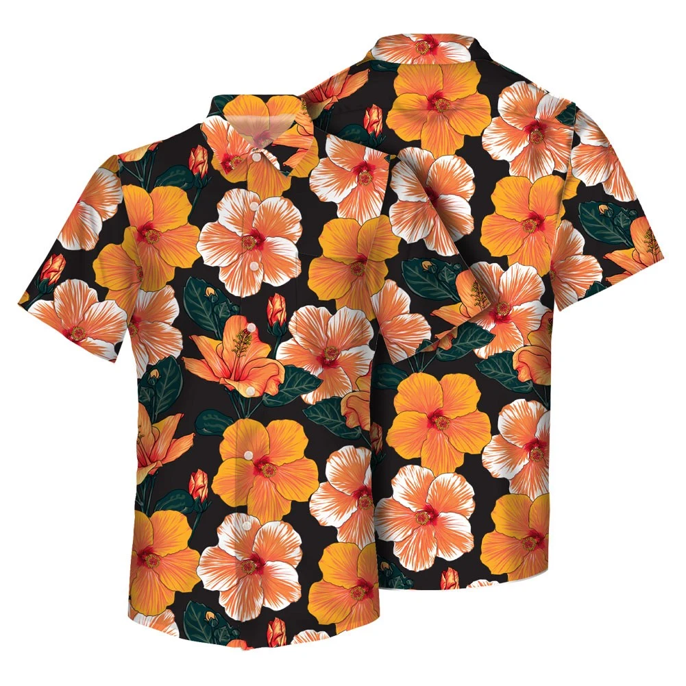 Men's Custom Sublimated Hawaiian Shirt With Pocket 1