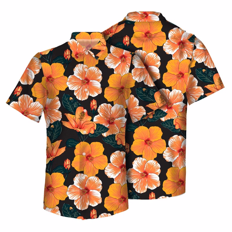 Men's Custom Sublimated Hawaiian Shirt With Pocket