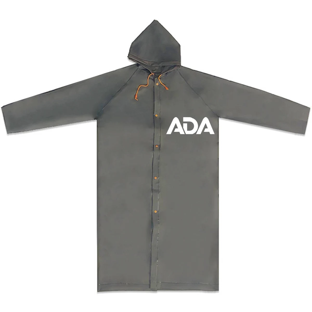 Reusable EVA Clear Snap-Button Long Raincoat 1