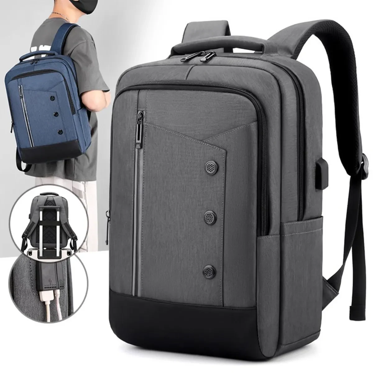Business Travel Laptop Casual Backpack All-Over Printing 1