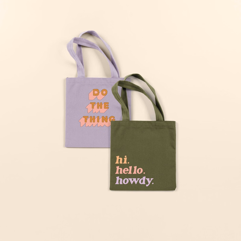 TEENY TINY TOTE - COLORED CANVAS