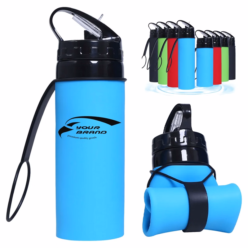 20OZ.Travel Silicone BPA Free Reusable Collapse Water Bottle